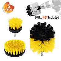 Zerich Stiff Bristle 5 Piece Drill Brush Nylon Cordless Drill Powered Spinning Brush Heavy Duty Scrubbing Drill Attachment Kit Power Scrub Brush#3334