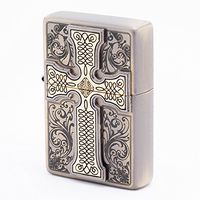 Zippo Cross BR Lighter/Genuine Authentic/Original Packing (6 Flints Set Free Gift)