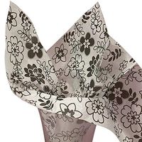 5ct Black & White Daisies"Retro Flowers" Tissue Paper Gift Wrapping 20"x30" Sheets nfLG -903