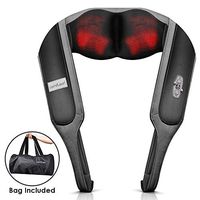 Back and Neck Massager with Soothing Heat- Electric Massage Pillow 3D Kneading for Neck, Back, Shoulder, Foot and Legs, Muscle Pain Relief, Use at Home, Car, Office