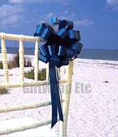 Navy Blue Pull Bows with Tails - 8" Wide, Set of 6, Support Our Police Ribbon, Easter, Birthday, Christmas, Fundraiser