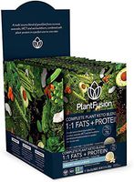 PlantFusion Complete Plant Based Keto Blend |1:1 Fats + Protein Powder Drink, Ketogenic Diet Supplement, MCTs, No Sugar, Gluten Free, Non Dairy, Vegan, Non Soy, Non GMO, Vanilla, 12 Single Servings