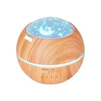 TOMNEW 150ML Aromatherapy Diffuser Ultrasonic Essential Oil Diffuser Kids Room Fragrance Mini Aroma Humidifier Wood Grain Waterless Auto Shut-Off and 7 Color LED Lights Changing for Home Baby (Brown)