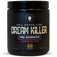 Phil Heath Labs All Natural Dream Killer™ Supplement | Preworkout Energy Drink for Pump Focus with Stamina - Teacrine Creatine Beta Alanine Caffeine | 20 Servings | Lions Blood