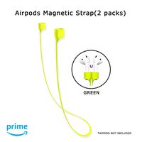 CoolKo Newest Green Sports Necklace String, Silicone Anti-Lost Strap Wire Cable Connector for iPhone AirPods [1 Pack of Green Sports Strings]