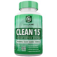 Prime Point Scientific Clean 15 Advanced Formula Powerful Complete Detoxifying System with: Best Colon Cleanse for Weight Loss, Increased Energy and Bowel Regularity 30 Tablets
