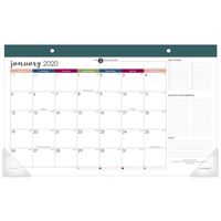 AT-A-GLANCE 2020 Desk Calendar, Desk Pad, 17-3/4" x 11", Compact, Harmony (D6099-705)