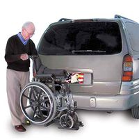 Harmar Mobility Upgraded AL003 Wheelchair Lift Outside Manual Carrier with Hitch Adapter