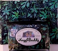 'NUGGLEBUDDY Microwavable Moist Heat & Aromatherapy Organic Rice Pack. RAINFOREST BATIK Fabric with SEA LAVENDER Aromatherapy.