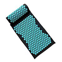 JIGAN Acupressure Mat, Acupuncture Mat Massage Mat and elieve Back and Neck Pain, Relax Muscles 2Pcs