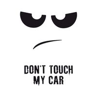 kwmobile Car Decal Bumper Sticker - Don't Touch My Car Design for Cars, Trucks, Motorcycles, Jeeps, SUV - 22.5 x 16.5 cm