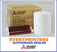 Mitsubishi CK-D746 4"x6" media, paper & ribbon (total of 800 prints). For use with CP-D70DW, CP-D707DW and CP-D90DW printers. Comes with FREE SAMPLES of our best selling photo folders!
