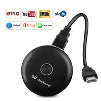 WiFi Display Dongle, Wireless Display 1080P Mini Receiver Sharing HD Video Support Miracast Airplay DLNA TV Stick for Android/Mac/iOS/Windows (Black)