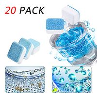 Julvie Washing Machine Cleaner, Washing Machine Drum Deep Cleaning Cleaner Effervescent Tablets Washing machine Deodorant Descaler Detergentï¼Œ20 pcs