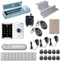 Visionis FPC-5297 One Door Access Control Inswinging Door 1200lbs Maglock with VIS-3000 Outdoor IP68 Keypad/Reader EM Mifare Compatible no software 2000 Users Wireless Receiver with PIR Kit
