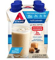 Atkins Gluten Free Protein-Rich Shake, Café Caramel, Keto-Friendly 4 Count