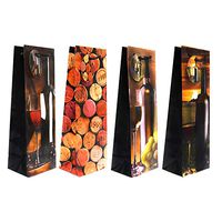 12 pc, Wine Gift Bags, Classic and Modern Wine Gift Bag set of 4 Designs