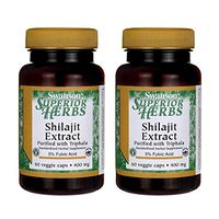 Swanson Shilajit Extract 400 Milligrams 60 Veg Capsules (2 Pack)