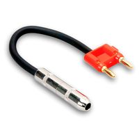 Hosa DUAL BANANA SPEAKER ADAPTOR CABLE, Red (BNP116RD)