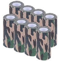 LONG7INES Pack of 8 Non-Woven Self Adhesive Wrap Bandages, Strong Elastic Self Adherent Cohesive Tape Bandages Rolls