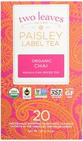 TWO LEAVES AND A BUD Paisley Organic Chai Tea 20 Bag, 0.02 Pound