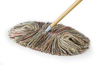 Sladust Wool Dry Mop - Big Wooly and Wooden Handle