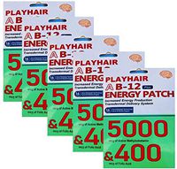 Playhair B12+ Energy Plus Topical Patch – Natural Ingredients, Helps Boost Energy, Release Antioxidants, Reduce Anxiety and Irritability 80 Patch (5 Box)