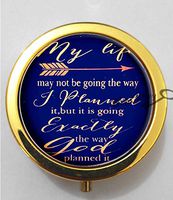 BlackKey My Life May Not Be Going the Way I Planned it 3-Compartment Decorative Pocket Gift Box Case Organizer for Pill, Color 2 -1086