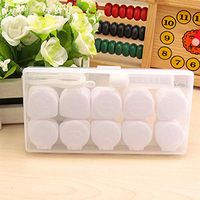 Modsnde Contact Lens Case Deep Well Flip-top Contact Lens Cases Portable Contact Lens Case Travel Kit with Bottle Tweezers Container Holder Waterproof Lenses Display Box