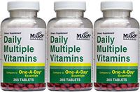 Daily Multiple Vitamins Compare To One A Day Essentials Multivitamin Multimineral Supplement 365 Tablets per Bottle Pack