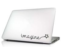 Imagine Star Cute Laptop Decal Vinyl MacBook Skin Sticker Saying Lettering Religious Art Die-Cut (no Background Color)