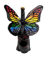 Rainbow Butterfly Smoking Pipe - Handmade Tobacco Pipe - Hand Pipe - Smoking Bowl - Collectibles - Nature Pipe - Monarch - Wings - Insect Lover