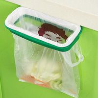 giveyoulucky Kitchen Door Back Hanging Style Cabinet Stand Trash Garbage Bags Support Holder