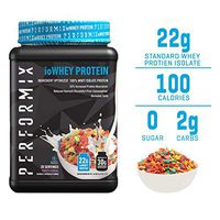 Performix ioWHEY Protein, 100% Whey Isolate Protein, Quick Absorption, 22g Protein, Low Carb, No Sugar (28 Servings, Chocolate Brownie)