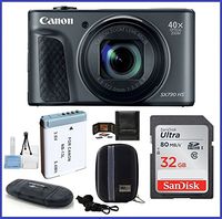 Canon PowerShot SX730 HS Digital Camera (Black) Bundle; Includes: 32GB SDHC Class 10 Memory Card + Spare Battery + Camera Case and more ...