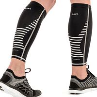 Mava Sports Calf Compression Sleeve Support for Men and Women - Perfect Shin Sleeve for Gym Workout, Running, Leg Cramps,Pain Recovery, Shin Splints and Sore Muscles (Black, Small)
