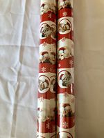 Holiday Time Pets Cats Dogs Holiday Gift Wrapping Paper - 40 sq ft Roll (Cats and Dogs - Red)