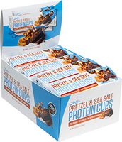 ZenEvo Pretzel & Sea Salt Chocolate Peanut Butter Protein Cups – Balanced Macros – No Sugar Spike – High Protein – Gluten Free Meal Replacement, 12 Count Box