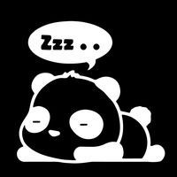 ZZZ SLEEPING PANDA - 5" wide (color: WHITE) decal laptop tablet skateboard car windows sticke