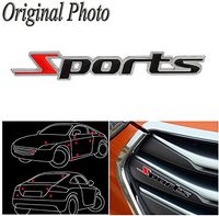 CHAMPLED 2pcs Sports Badge - Emblem Car Van Truck Metal Logo 3D - Adhesive Universal For TOYOTA LEXUS ACURA NISSAN MITSUBISHI SUBARU MAZDA