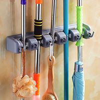 SkyPig Broom Mop Holder Wall Mount Garage Tool Organizer for Rake or Mop Handles