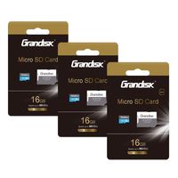 3 Pack 16GB Grandisk Micro SDHC Card with Adatper, UHS-I Class 10 Select High-Performance TF Memory Card (Max Series)