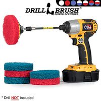 Drill Brush - Drill Attachment - Kitchen - Bathroom - Power Scrubber Pads - Stove - Cleaning Pads - Cooktop - Oven Rack - Kitchen Sink - Bath Mat - Bathroom Sink - Shower Cleaner - Vinyl Flooring