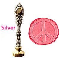 MNYR Vintage Anti-War Peace Symble Wax Seal Stamp Luxury Bronze Metal Peacock Decorative Wedding Invitations Gift Card Paper Stationary Envelope Custom Logo Picture Monogram Wax Seal Sealing Stamp Set