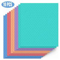 VECU Cellulose Sponge Cloths Kitchen Dish Cloth No Odor and absorbs Water Not Oily Reusable Cleaning Cloths for Kitchen (10 Dishcloths)