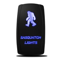 MICTUNING ACSSB Laser On-Off Rocker Switch with Jumper Wire, 5 Pin, 20 Amp, 12V, LED Lights, Sasquatch Light, Blue