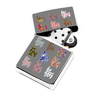 Yorkie Dog Pattern - White Lighter Windproof Flip-Top Refillable with tin Gift Box