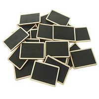 Chalkboard Wooden Rectangular with Natural Border, 3-inch, 25-Pack