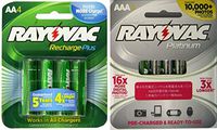 Rayovac Combo Deal!!!! 4 AA Recharge Plus 2400 mAh NiMH Rechargeable Batteries and 4 AAA Platinum Pre-Charged NiMH Batteries
