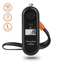 3 in 1 Personal Alarm Siren Song, Pedometer, LED Light- 125 dB Security Sound Alarms, Heard Up about 650ft Away - Step Counter Fitness Tracker- Battery Including- Safety Emergency Self Defense Device